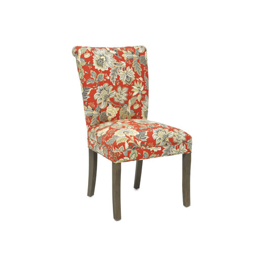 Red Barrel Studio® Cotton Upholstered Solid Back Dining Chair Wayfair